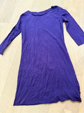 Hard Tail Purple Quarter Sleeve Scoop Neck Top